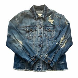 Hollister ripped jean jacket